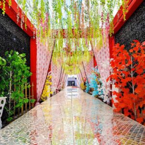 Statement Aisles Leading to the Mandap